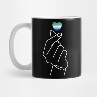 MLM Gay Man Pride Flag Korean Love Sign Mug